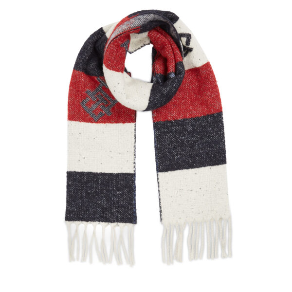 Šalikas Tommy Hilfiger Limitless Chic Cb Scarf AW0AW15353 Tamsiai mėlyna