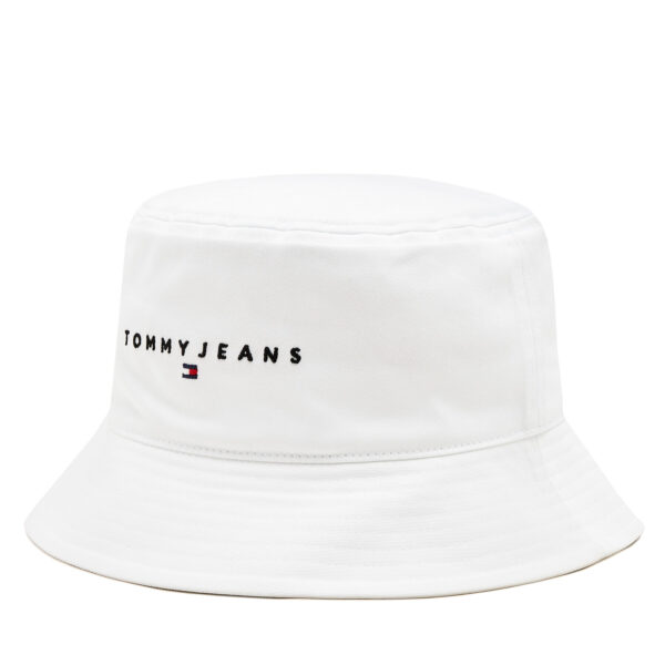 Skrybėlė Tommy Jeans Tjm Linear Logo Bucket Hat AM0AM12895 Balta