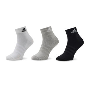 Trumpos Unisex Kojinės adidas Cushioned Sportswear Ankle Socks 3 Pairs IC1281 Pilka