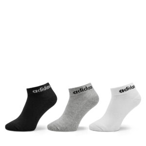 Trumpos Unisex Kojinės adidas Linear Ankle Socks Cushioned Socks 3 Pairs IC1304 Pilka