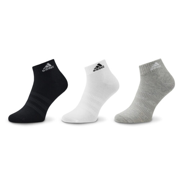 Trumpos Unisex Kojinės adidas Thin and Light Ankle Socks 3 Pairs IC1283 Pilka