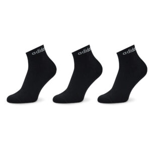 Trumpos Unisex Kojinės adidas Think Linear Ankle Socks 3 Pairs IC1305 Juoda