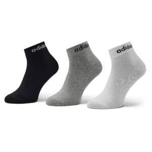 Trumpos Unisex Kojinės adidas Think Linear Ankle Socks 3 Pairs IC1306 Pilka