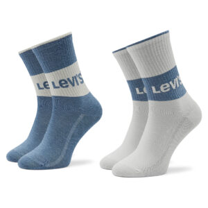 Unisex ilgų kojinių komplektas (2 poros) Levi's® 701218215 Mėlyna