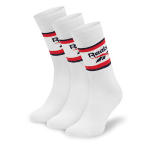 Unisex ilgų kojinių komplektas (3 poros) Reebok R0369-SS24 (3-pack) Balta