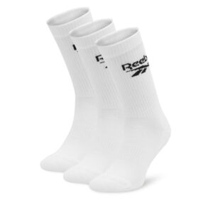 Unisex ilgų kojinių komplektas (3 poros) Reebok R0452-SS24 (3-pack) Balta