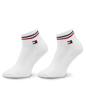 Unisex trumpų kojinių komplektas (2 poros) Tommy Hilfiger 701228177 Balta