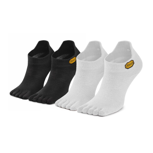 Unisex trumpų kojinių komplektas (2 poros) Vibram Fivefingers No Show S15N12P Juoda