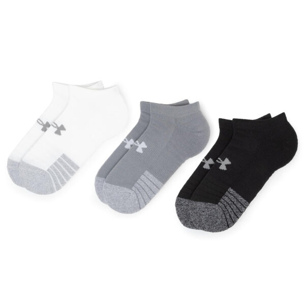 Unisex trumpų kojinių komplektas (3 poros) Under Armour Heatgear No Show Sock 1346755-035 Pilka