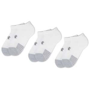 Unisex trumpų kojinių komplektas (3 poros) Under Armour Heatgear No Show Sock 1346755-100 Balta