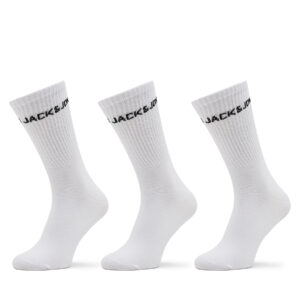 Vyriškų ilgų kojinių komplektas (3 poros) Jack&Jones Melvin 12260083 Balta