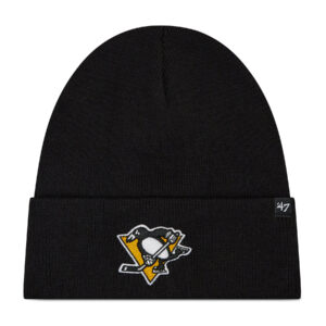 Žieminės kepurės vyrams, Kepurė 47 Brand Nhl Pittsburgh Penguins Haymaker '47 Cuff Knit H-HYMKR15ACE-BK Juoda