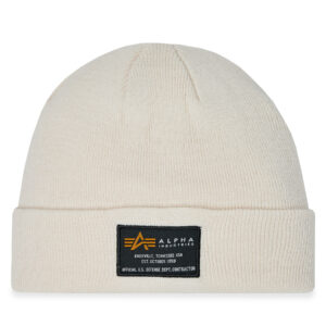 Žieminės kepurės vyrams, Kepurė Alpha Industries Crew Beanie 128924 Balta