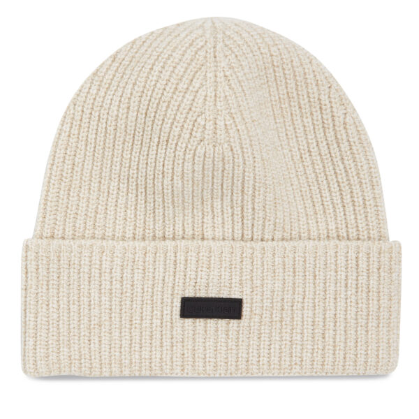 Žieminės kepurės vyrams, Kepurė Calvin Klein Daddy Wool Beanie K50K510984 Écru