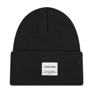 Žieminės kepurės vyrams, Kepurė Jack&Jones Jaclong Knit Beanie 12150627 Juoda