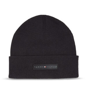 Žieminės kepurės vyrams, Kepurė Tommy Hilfiger Th Skyline Beanie AM0AM11495 Juoda