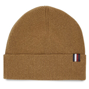 Žieminės kepurės vyrams, Kepurė Tommy Hilfiger Uptown Wool Beanie AM0AM11483 Smėlio