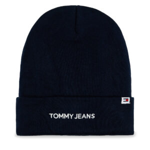 Žieminės kepurės vyrams, Kepurė Tommy Jeans Linear Logo AM0AM12025 Tamsiai mėlyna