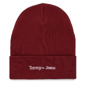 Žieminės kepurės vyrams, Kepurė Tommy Jeans Tjm Sport Beanie AM0AM11016 Raudona