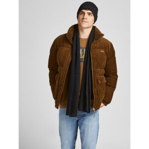 Žieminės kepurės vyrams, Kepurės ir šaliko komplektas Jack&Jones 12163827 Juoda