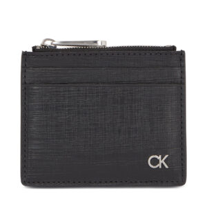 Kreditinių kortelių dėklas Calvin Klein Ck Must Cardholder W/Zip K50K510885 Juoda