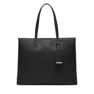 👜 Didelės rankinės moterims, Rankinė Calvin Klein Ck Must Medium Shopper_Jcq K60K612347 Juoda