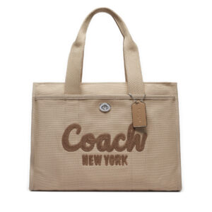 👜 Didelės rankinės moterims, Rankinė Coach Cargo CP163 Smėlio