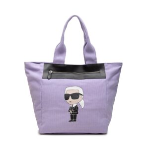 👜 Didelės rankinės moterims, Rankinė KARL LAGERFELD 230W3015 Violetinė