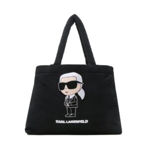 👜 Didelės rankinės moterims, Rankinė KARL LAGERFELD 230W3199 Juoda