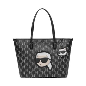 👜 Didelės rankinės moterims, Rankinė KARL LAGERFELD 240W3087 Juoda