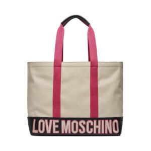 👜 Didelės rankinės moterims, Rankinė LOVE MOSCHINO JC4036PP1ILF110B Smėlio