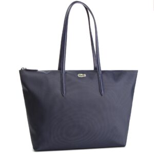 👜 Didelės rankinės moterims, Rankinė Lacoste L Shopping Bag NF1888PO Tamsiai mėlyna