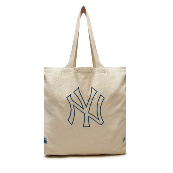 👜 Didelės rankinės moterims, Rankinė New Era Mlb Canvas Tote Entry Nyy 60503761 Smėlio