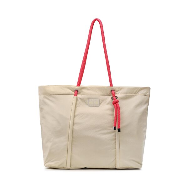 👜 Didelės rankinės moterims, Rankinė Tommy Jeans Tjw Beach Summer Tote AW0AW14583 Smėlio