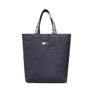 👜 Didelės rankinės moterims, Rankinė Tommy Jeans Tjw Heritahe Tote AW0AW14960 Tamsiai mėlyna