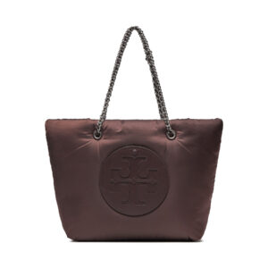 👜 Didelės rankinės moterims, Rankinė Tory Burch Ella Puffy Chain Tote 152450 Vyšninė