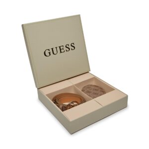 👜 Rinkinys: diržas ir dėkliukas Guess Gift Box GFBOXW P4101 Smėlio