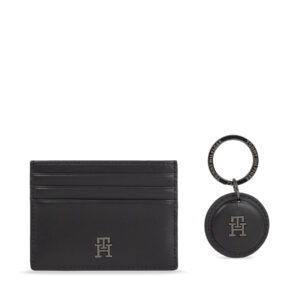 👜 Rinkinys: kortelių dėklas ir raktų pakabukas Tommy Hilfiger Gp Imd Cc Holder And Key Fob AM0AM11633 Juoda