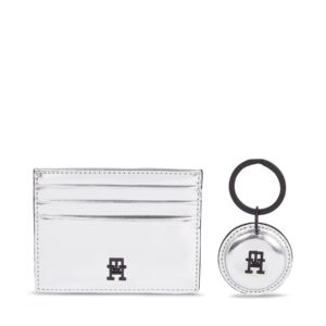 👜 Rinkinys: kortelių dėklas ir raktų pakabukas Tommy Hilfiger Imd Cc Holder And Key Fob AM0AM11633PE6 Pilka