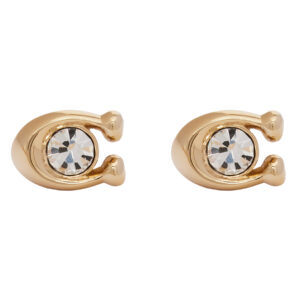 💍 Auksiniai auskarai Coach Signature Stone Stud Earrings 37440614GLD110 Auksinė