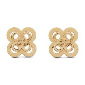 💍 Auksiniai auskarai Tory Burch Kira Clover Stacked Stud 153719 Auksinė