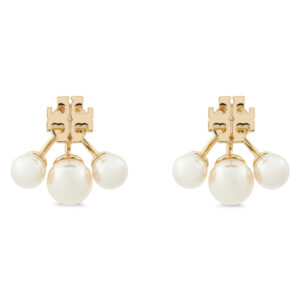 💍 Auksiniai auskarai Tory Burch Kira Pearl Front-Back Earring 153672 Auksinė