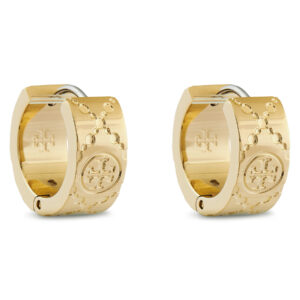 💍 Auksiniai auskarai Tory Burch T Monogram Small Hoop Earring 159310 Auksinė