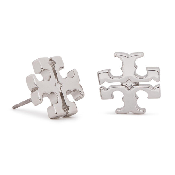 💍 Sidabriniai auskarai Tory Burch Logo Stud Earring 11165504 Sidabrinė