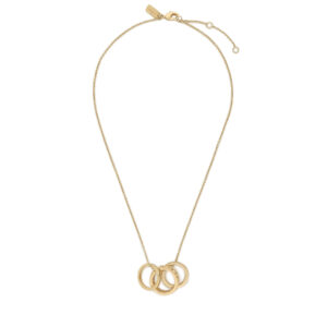 📿 Vėriniai, Kaklo papuošalas Coach Signature Openwork Pendant Necklace 37422694GLD710 Auksinė