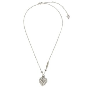 📿 Vėriniai, Kaklo papuošalas Guess Heart Cage JUBN03 099JW Sidabrinis rodžio padengimas