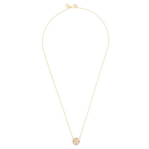 📿 Vėriniai, Kaklo papuošalas Tory Burch Crystal Logo Delicate Necklace 53420 Auksinė