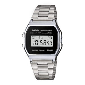 🕒 Laikrodžiai, Laikrodis Casio Vintage A158WEA-1EF Sidabrinė