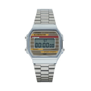 🕒 Laikrodžiai, Laikrodis Casio Vintage A168WEHA-9AEF Sidabrinė