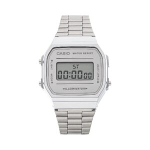 🕒 Laikrodžiai, Laikrodis Casio Vintage A168WEM-7EF Sidabrinė